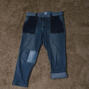 Stylish Two-Tone Denim Jeans